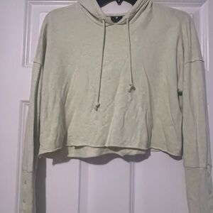 adidas Cropped Hoodie in Sage Green